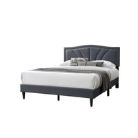 Carie Full Bed, Charcoal Gray Burlap Upholstery, Padded Headboard - BM341023