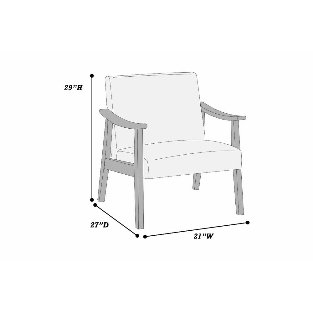 Onile Classic Accent Chair, Brown Faux Leather, Wood, Foam Cushions - BM341025