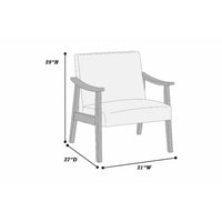 Onile Classic Accent Chair, White Wool Fabric, Wood, Foam Cushions - BM341026