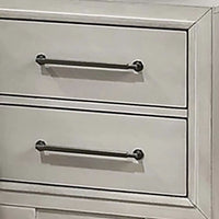 Jaxen Nightstand End Table, Antique White Rubberwood, 2 Drawers, 23 Inch - BM341027