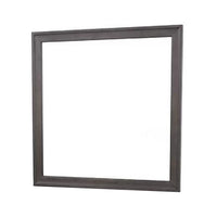 Dresser Mirror, Charcoal Gray Poplar Wood Frame, Square 40 Inch - BM341028