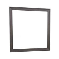 Dresser Mirror, Charcoal Gray Poplar Wood Frame, Square 40 Inch - BM341028