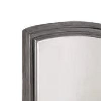 Dresser Mirror, Gray Pine Wood Frame, Farmhouse Carved Details 36x42 - BM341030