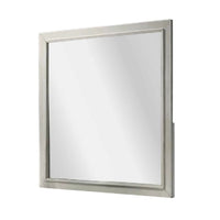 Dresser Mirror, Subtle Antique White Rubberwood, Square 40 Inch - BM341039