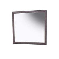 Dresser Mirror, Foil Gray Solid Wood, 35x39 Broad Frame Design - BM341045