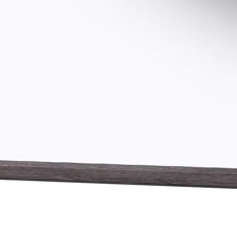 Dresser Mirror, Foil Gray Solid Wood, 35x39 Broad Frame Design - BM341045