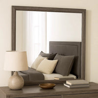 Dresser Mirror, Foil Gray Solid Wood, 35x39 Broad Frame Design - BM341045