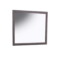 Dresser Mirror, Foil Gray Solid Wood, 35x39 Broad Frame Design - BM341045