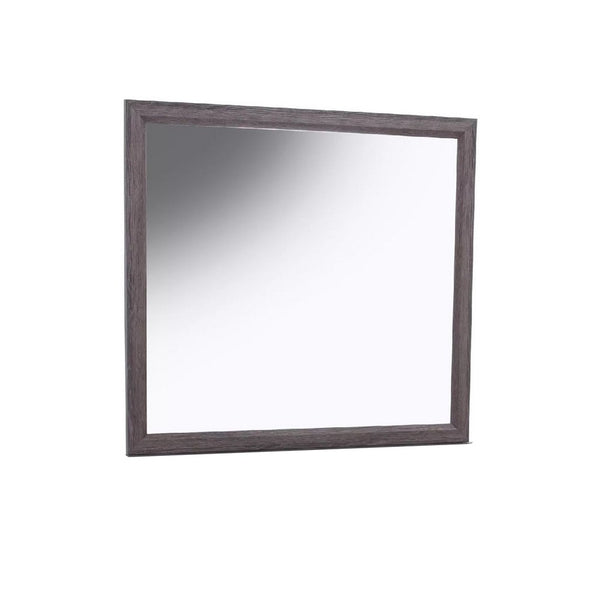 Dresser Mirror, Foil Gray Solid Wood, 35x39 Broad Frame Design - BM341045