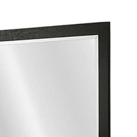 Portrait Dresser Mirror, Black, Rubberwood, 36x40 Wide Frame Profile - BM341046