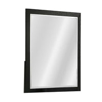 Portrait Dresser Mirror, Black, Rubberwood, 36x40 Wide Frame Profile - BM341046