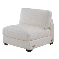 Nolan Armless Modular Chair with Square Frame, Plush Beige Corduroy - BM341050