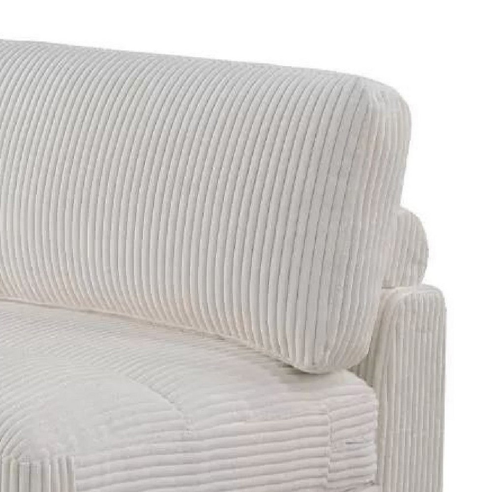 Nolan Armless Modular Chair with Square Frame, Plush Beige Corduroy - BM341050