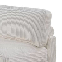 Nolan Armless Modular Chair with Square Frame, Plush Beige Corduroy - BM341050