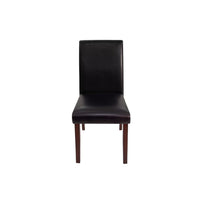 Wesley 5pc Dining Table Set, Black Faux-Leather, Faux Marble, Cherry Brown - BM341106