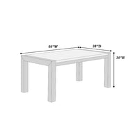 Shry Dining Table, Angular Design Faux-Marble Top, Gray Wood, 66 Inch - BM341108