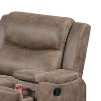 Verra Manual Recliner Lounge Chair, Auburn Tufted Faux Leather - BM341110