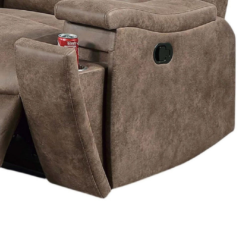 Verra Manual Recliner Lounge Chair, Auburn Tufted Faux Leather - BM341110