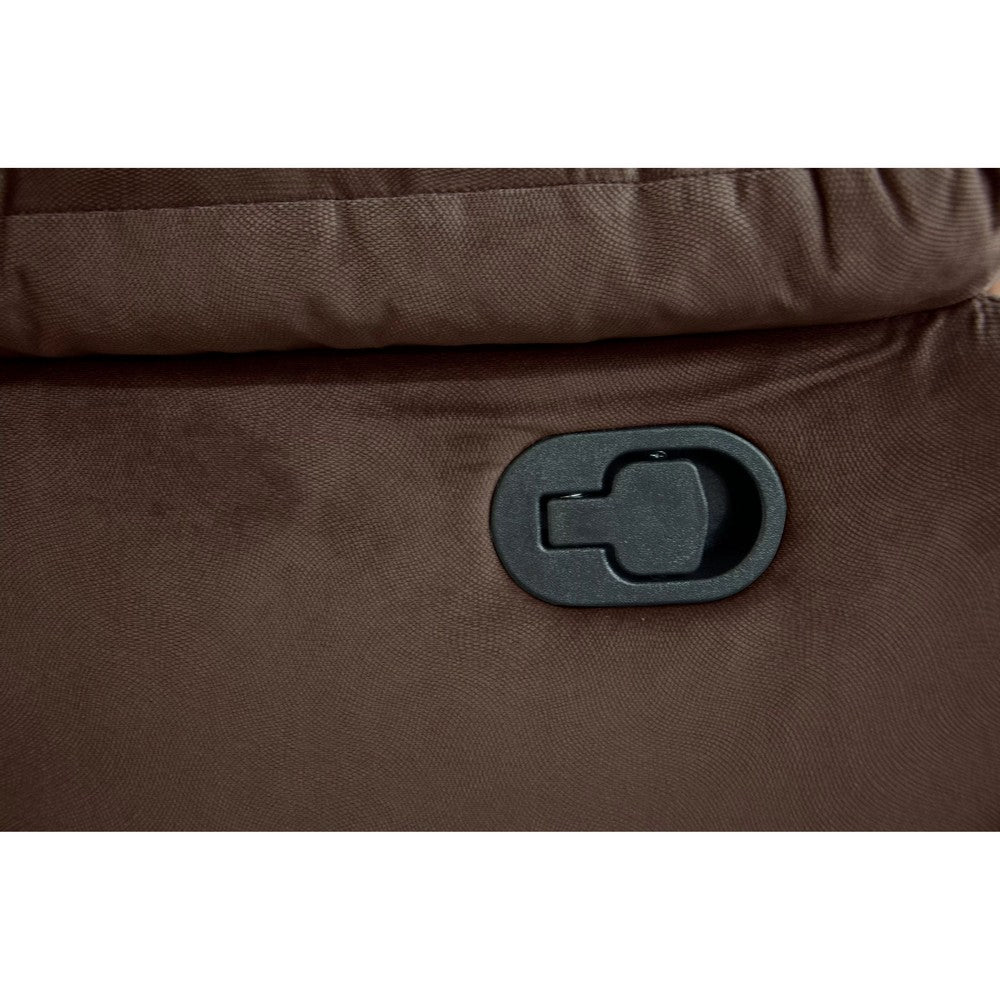 Harper Manual Recliner Lounge Chair, Chocolate Brown Channel Tufted Velvet - BM341118