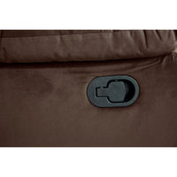 Harper Manual Recliner Lounge Chair, Chocolate Brown Channel Tufted Velvet - BM341118