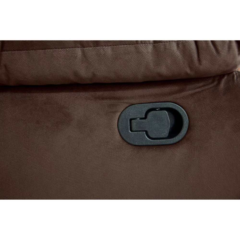 Harper Manual Recliner Lounge Chair, Chocolate Brown Channel Tufted Velvet - BM341118