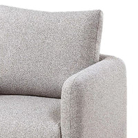 Wade Swivel Armchair with 360 Rotation, Square Frame, Beige Boucle - BM341125