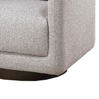Wade Swivel Armchair with 360 Rotation, Square Frame, Beige Boucle - BM341125