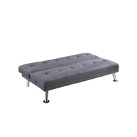 Milana Convertible Sofa Bed, USB Port, Blue Gray Fabric, 66 Inch - BM341129