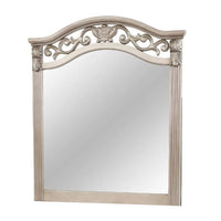 Dresser Mirror, Antique Silver Pine Wood, Molded Frame Detail, 37x41 - BM341145