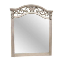 Dresser Mirror, Antique Silver Pine Wood, Molded Frame Detail, 37x41 - BM341145