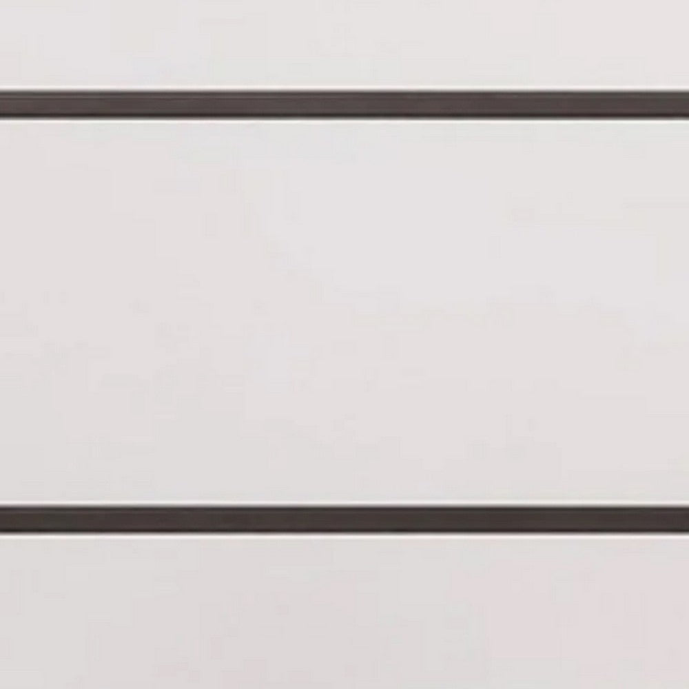 Iry Coffee Table, Black Steel Sled Base, 47 Inch, Gloss White Lacquer Top - BM342287