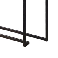 Iry Sofa Console Table, Black Steel Sled Base, 47 Inch, White Lacquer - BM342289