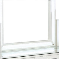 Jexo 3pc White Vanity Table Set with LED Mirror, 3 Drawer, Gray Stool - BM342300