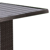 Nia Bistro Outdoor Table, Marble Base, Gray PE Rattan Frame, 27 Inch - BM342307