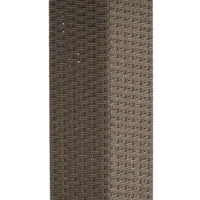 Nia Bistro Outdoor Table, Marble Base, Brown PE Rattan Frame, 27 Inch - BM342308