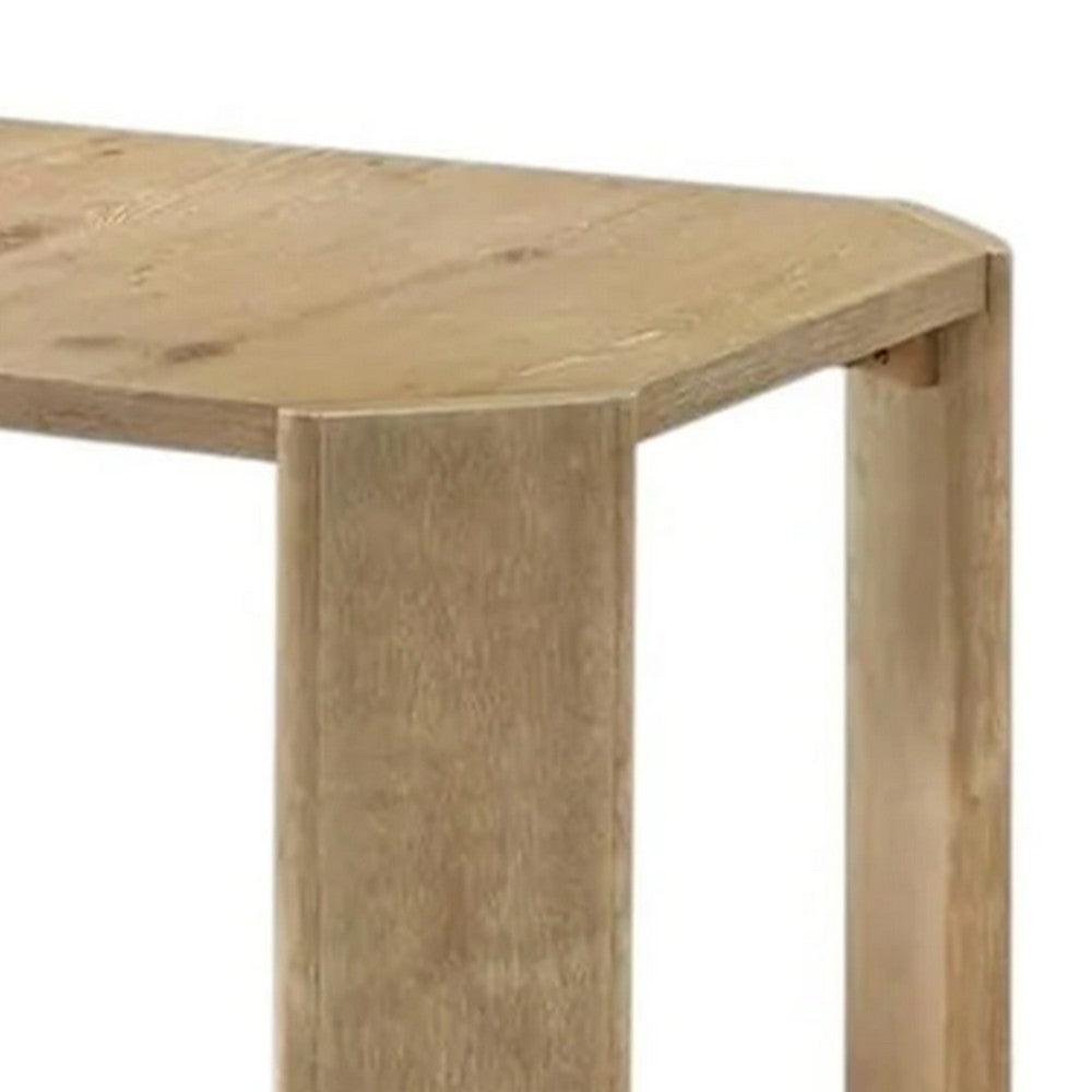 Edey Dining Table, 66-84 Inch Expandable Top in Oak Brown, Panel Legs - BM342326