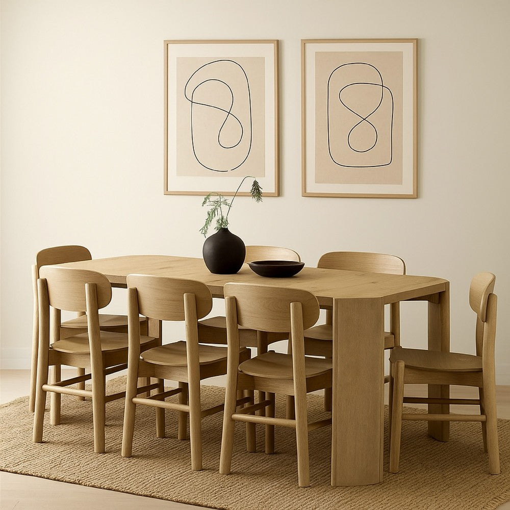 Edey Dining Table, 66-84 Inch Expandable Top in Oak Brown, Panel Legs - BM342326