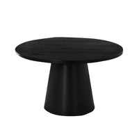 Kily Coffee Table, Cone Pedestal Base, 29 Inch Round Top in Black - BM342330