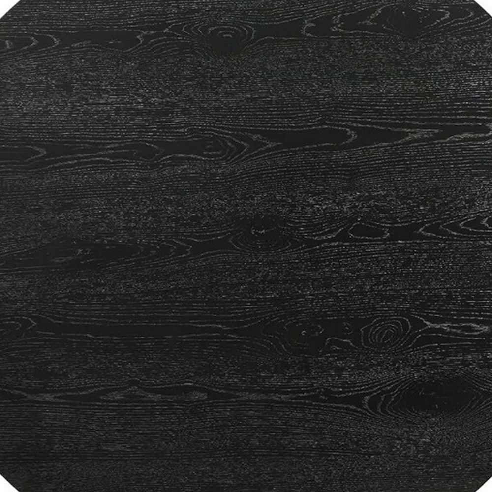 Kily Coffee Table, Cone Pedestal Base, 29 Inch Round Top in Black - BM342330