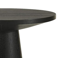 Kily Side End Table, Cone Pedestal Base, 20 Inch Round Top in Black - BM342331