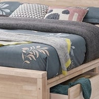 Gilu Twin Size Bed, Bookcase Headboard, 2 Drawer Footboard, Whitewash - BM342337