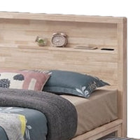 Gilu Twin Size Bed, Bookcase Headboard, 2 Drawer Footboard, Whitewash - BM342337