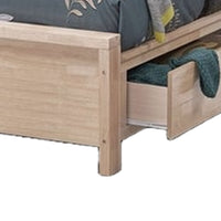 Gilu Twin Size Bed, Bookcase Headboard, 2 Drawer Footboard, Whitewash - BM342337