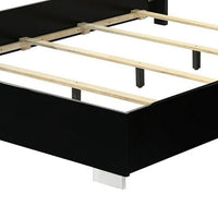 Suni King Size Bed w LED Headboard, Piano Black Wood Frame - BM342340