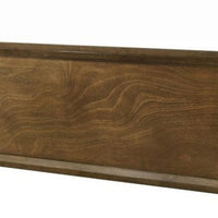 Rouk Queen Size Bed w Panel Headboard, Walnut Brown Okume Veneer - BM342346