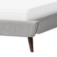 Levy Full Size Bed, Button Tufted Headboard, Modern Gray Upholstery - BM342370