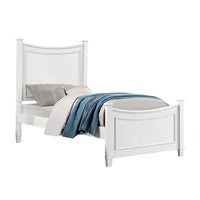 Joly Full Size Kids Bed with Cradle Inspired Trundle Storage, White - BM342387