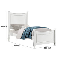 Joly Full Size Kids Bed with Cradle Inspired Trundle Storage, White - BM342387