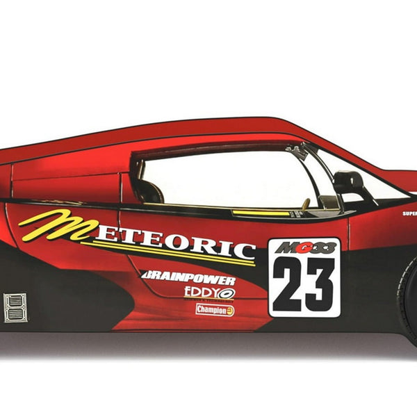 Teri Twin Size Kids Bed with Racecar Decals and Spoiler, Maroon Red - BM342393