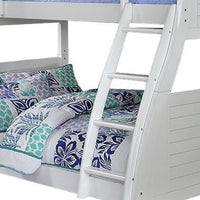 Hedy Twin Over Full Bunk Bed with Reversible Ladder, Antique White - BM342412